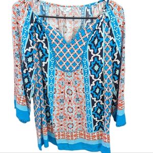 Crown and Ivy Multi Colored Blouse Sz Sm